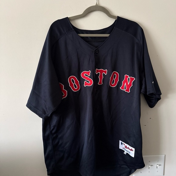 Majestic Black and Red Boston Jersey